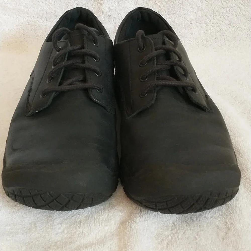 Keen‎ Leather Kanteen Oxford, Black, Size 8.5D, Work Shoes